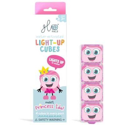 Glo Pals Original Water-Activated Light-up Sensory Bath Toy. 4 Reusable Light-Up Cubes. Kids Colourful Bath Time Fun. Childrens Light-up Sensory Play. Gift Suitable for Boys & Girls 3+ (Pink IDA) Glo Pals Original Water-Activated Light-up Sensory Bath Toy. 4 Reusable Light-Up Cubes. Kids Colourful Bath Time Fun. Childrens Light-up Sensory Play. Gift Suitable for Boys & Girls 3+ (Pink IDA)