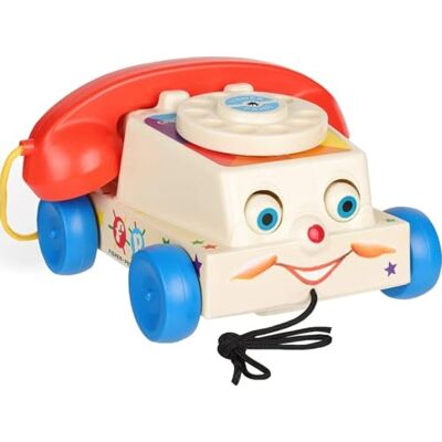 Basic Fun Fisher Price Classics Chatter Telephone Toy Pull Along Retro Toddler Phone with Moving Eyes and Dial Gift for Babies and Toddlers Aged 12 + Basic Fun Fisher Price Classics Chatter Telephone Toy Pull Along Retro Toddler Phone with Moving Eyes and Dial Gift for Babies and Toddlers Aged 12 +