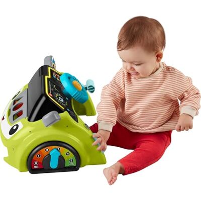 Fisher-Price Baby & Toddler Learning Toy Laugh & Learn Sit & Steer Driver Car Activity Center with Smart Stages for Ages 6+ Months, JDY43 Fisher-Price Baby & Toddler Learning Toy Laugh & Learn Sit & Steer Driver Car Activity Center with Smart Stages for Ages 6+ Months, JDY43