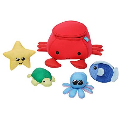 Manhattan Toy Neoprene Crab 5 Piece Floating Spill n Fill Bath Quick Dry Sponges and Squirt Toy Manhattan Toy Neoprene Crab 5 Piece Floating Spill n Fill Bath Quick Dry Sponges and Squirt Toy