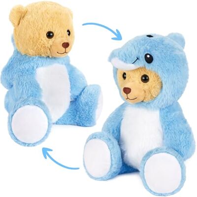 BRUBIES Teddy Dolphin 10 inches (25 cm) Teddy Bear in Dolphin Costume with Hood Soft Toy for Cuddly Adventures Cuddly Toy Gift for Kids Blue BRUBIES Teddy Dolphin 10 inches (25 cm) Teddy Bear in Dolphin Costume with Hood Soft Toy for Cuddly Adventures Cuddly Toy Gift for Kids Blue