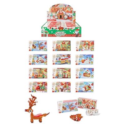HENBRANDT 1 x Christmas Building Block Kit 12-in-1 Assorted Designs Construction Toys Stocking Fillers Party Bag Favours Lucky Dip Prizes Small Gifts Xmas Party Favours for Boys and Girls HENBRANDT 1 x Christmas Building Block Kit 12-in-1 Assorted Designs Construction Toys Stocking Fillers Party Bag Favours Lucky Dip Prizes Small Gifts Xmas Party Favours for Boys and Girls