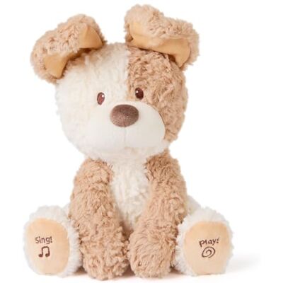 GUND Baby Peeki the Puppy Animated Plush, Singing Stuffed Animal, Sensory Toy for Babies and Toddlers, Plays Peek-a-Boo and Sings, Brown/Cream, 12” GUND Baby Peeki the Puppy Animated Plush, Singing Stuffed Animal, Sensory Toy for Babies and Toddlers, Plays Peek-a-Boo and Sings, Brown/Cream, 12”