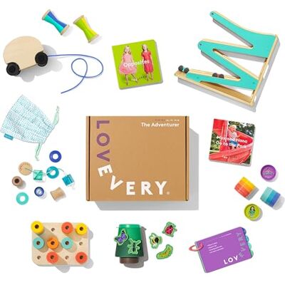 Lovevery , The Adventurer Play Kit + Bonus Book, Development Toddler Toys and Gift, Montessori Toys to explore gravity, motion and build finger strength, 16-17-18+ Months Lovevery , The Adventurer Play Kit + Bonus Book, Development Toddler Toys and Gift, Montessori Toys to explore gravity, motion and build finger strength, 16-17-18+ Months