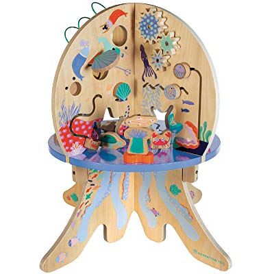 Manhattan Toy Deep Sea Adventure Wooden Toddler Activity Centre with Clacking Clams, Spinning Gears, Gliders and Bead Runs Manhattan Toy Deep Sea Adventure Wooden Toddler Activity Centre with Clacking Clams, Spinning Gears, Gliders and Bead Runs