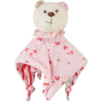 Sterntaler Betty Soft Fleece Muslin Comforter S Bear with Soft Explorer Knots and Rattle Encourages Gripping and Buttons 23 × 7 × 6 cm – Pink Sterntaler Betty Soft Fleece Muslin Comforter S Bear with Soft Explorer Knots and Rattle Encourages Gripping and Buttons 23 × 7 × 6 cm – Pink