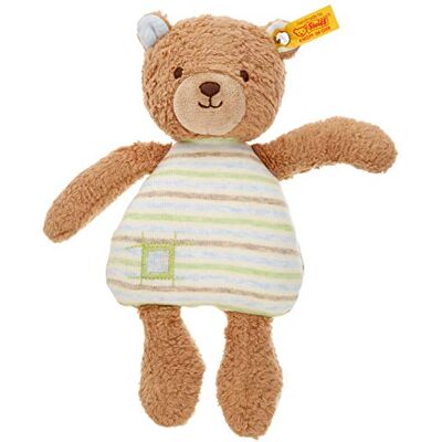 Steiff 242212 Teddy Bear Rudy, Plush Bear Teddy 24 cm, Toy for Babies, GOTS Plush Toy for Cuddling & Playing, Original Soft Toy with Button in Ear, Cuddly Toy Washable, Light Brown/Blue, Brown Steiff 242212 Teddy Bear Rudy, Plush Bear Teddy 24 cm, Toy for Babies, GOTS Plush Toy for Cuddling & Playing, Original Soft Toy with Button in Ear, Cuddly Toy Washable, Light Brown/Blue, Brown