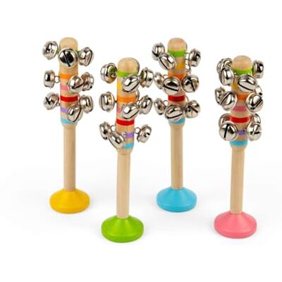Bigjigs Toys Wooden Bell Stick, Children's Musical Instrument Wooden Bell Musical Instrument, Develops Rhythm & Music Appreciation, Creative Gift for Children Bigjigs Toys Wooden Bell Stick, Children's Musical Instrument Wooden Bell Musical Instrument, Develops Rhythm & Music Appreciation, Creative Gift for Children