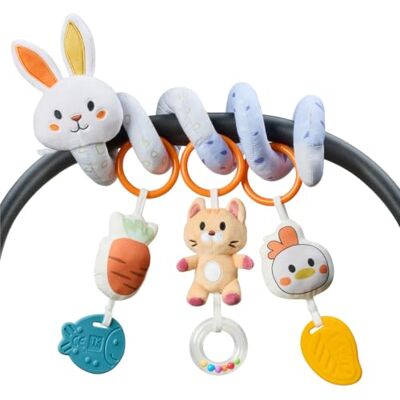 TUMAMA KIDS Pram Toys for Babies Activity Spiral Hanging Baby Seat Cot Toy for Toddlers Boys Girls 0 3 6 9 12 Months TUMAMA KIDS Pram Toys for Babies Activity Spiral Hanging Baby Seat Cot Toy for Toddlers Boys Girls 0 3 6 9 12 Months