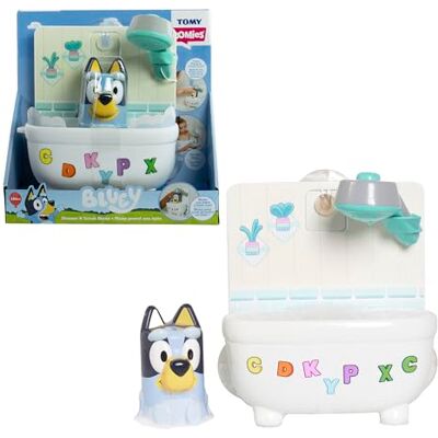 Bizak Bluey, Bath and Rub Bluey, Shower with Button to Play in the Bath, Toy with Suction Cup for Wall, From 18 Months, Develop Your Imagination Playing with Bluey, (30693755) Bizak Bluey, Bath and Rub Bluey, Shower with Button to Play in the Bath, Toy with Suction Cup for Wall, From 18 Months, Develop Your Imagination Playing with Bluey, (30693755)