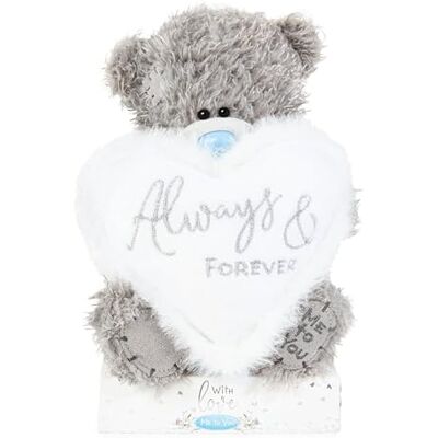 Me To You 'Always and Forever' Tatty Teddy Bear 15cm Official Wedding Collection, Grey Me To You 'Always and Forever' Tatty Teddy Bear 15cm Official Wedding Collection, Grey