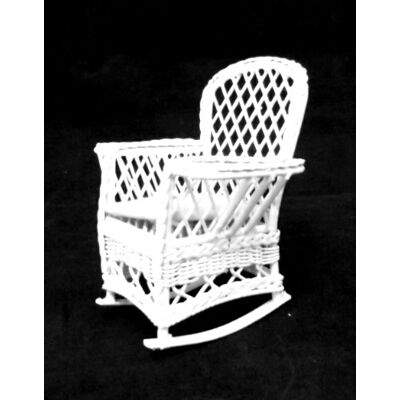 Melody Jane Dolls House White Wire Wrought Iron Rocking Chair Magazine Rocker Furniture Melody Jane Dolls House White Wire Wrought Iron Rocking Chair Magazine Rocker Furniture