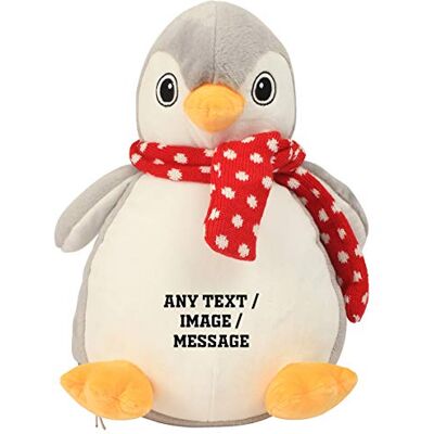 Getagift Personalised Teddy Bear with your Own Text/Image/Message, Soft Toy for Boy or Girl, New Baby Newborn Baby Birthday (Penguin 38 Cm) Getagift Personalised Teddy Bear with your Own Text/Image/Message, Soft Toy for Boy or Girl, New Baby Newborn Baby Birthday (Penguin 38 Cm)
