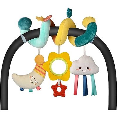 XIXILAND Spiral Pram Toys for Babies 0-6 Months Car Seat Toy, Newborn Toys Baby Toys 0-6 Months, Hanging Baby Infant Toys for Pushchair Stroller Crib Cot, Gift for 0 3 6 9 12 Months Boys Girls XIXILAND Spiral Pram Toys for Babies 0-6 Months Car Seat Toy, Newborn Toys Baby Toys 0-6 Months, Hanging Baby Infant Toys for Pushchair Stroller Crib Cot, Gift for 0 3 6 9 12 Months Boys Girls