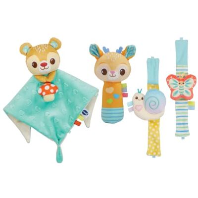 VTech Baby Forest Friends First Discoveries Set, Sensory Gift Set for Babies, Soft Fabric & Colourful Ribbons for Tactile & Auditory Stimulation, Gift for Ages 0, 3, 6 Months+ English Version VTech Baby Forest Friends First Discoveries Set, Sensory Gift Set for Babies, Soft Fabric & Colourful Ribbons for Tactile & Auditory Stimulation, Gift for Ages 0, 3, 6 Months+ English Version