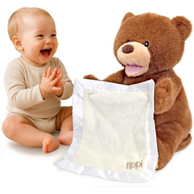Tippi Peek a Boo Teddy Bear Toy Interactive Talking Teddy With Comforter For Newborn Baby Boys or Girls Soft Toy Peekaboo Bear For Babies 0-12 Months + Tippi Peek a Boo Teddy Bear Toy Interactive Talking Teddy With Comforter For Newborn Baby Boys or Girls Soft Toy Peekaboo Bear For Babies 0-12 Months +