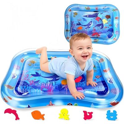 HUANYO Inflatable Baby Water Play Mat, Tummy Time & Crawling Training Mat for Infants 3-24 Months, Portable Sensory Toy to Strengthen Baby's Neck, Arm and Leg Muscles HUANYO Inflatable Baby Water Play Mat, Tummy Time & Crawling Training Mat for Infants 3-24 Months, Portable Sensory Toy to Strengthen Baby's Neck, Arm and Leg Muscles