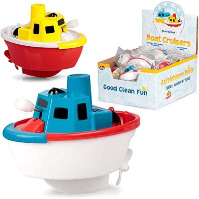 Tobar Clockwork Boat Cruisers Wind-up Propeller Powered Bath Toy 1 Sent at Random, 37539 Tobar Clockwork Boat Cruisers Wind-up Propeller Powered Bath Toy 1 Sent at Random, 37539
