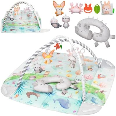 lionelo Anika Bamboo Baby Play Mat and Activity Gym from Birth lionelo Anika Bamboo Baby Play Mat and Activity Gym from Birth