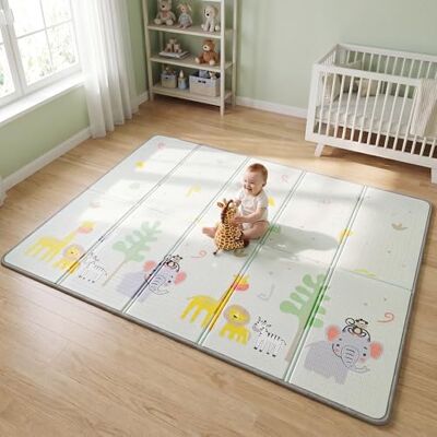 Liberty House Toys Reversible Baby & Toddler Play Mat – Dinosaur & Jungle, Extra thick 1.3cm Comfort Foam, Antislip Texture, Waterproof, 200 x 150cm Liberty House Toys Reversible Baby & Toddler Play Mat – Dinosaur & Jungle, Extra thick 1.3cm Comfort Foam, Antislip Texture, Waterproof, 200 x 150cm