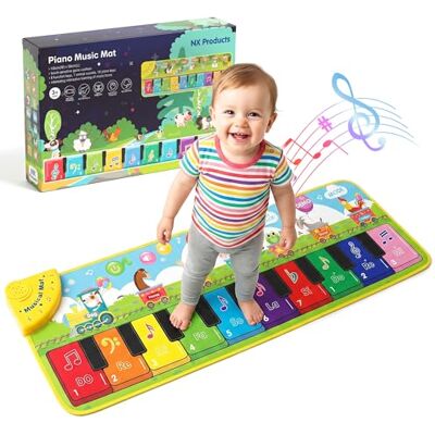 NX Products Kids Piano Mat, Baby Musical Play Mat for Floor Large Keyboard Piano Mat Dance Mat with Record & Playback Toddler Toys Baby Toys Montessori Toys for Toddlers Birthday & Easter Gifts for Boys & Girls NX Products Kids Piano Mat, Baby Musical Play Mat for Floor Large Keyboard Piano Mat Dance Mat with Record & Playback Toddler Toys Baby Toys Montessori Toys for Toddlers Birthday & Easter Gifts for Boys & Girls