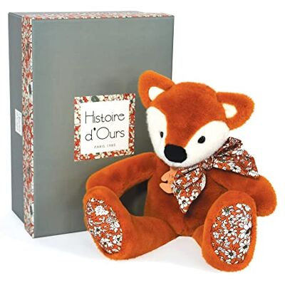 Doudou et Compagnie Histoire d'Ours Plush Toy Fox Cuddly Friends Gift Box Orange 25cm Soft and Cute Gift Idea for Birth and Birthday Girls and Boys HO3124 Doudou et Compagnie Histoire d'Ours Plush Toy Fox Cuddly Friends Gift Box Orange 25cm Soft and Cute Gift Idea for Birth and Birthday Girls and Boys HO3124