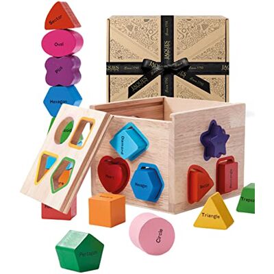 Jaques of London Wooden Shape Sorter for 1 Year Old Montessori Wooden Toys Toddler Learning Toys Premium Gifts Since 1795 Jaques of London Wooden Shape Sorter for 1 Year Old Montessori Wooden Toys Toddler Learning Toys Premium Gifts Since 1795