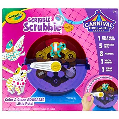 CRAYOLA Scribble Scrubbie Pets Carnival Playset, Pet Grooming Toy, Animal Toys for Girls & Boys, Gift for Kids, Ages 3+ CRAYOLA Scribble Scrubbie Pets Carnival Playset, Pet Grooming Toy, Animal Toys for Girls & Boys, Gift for Kids, Ages 3+