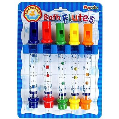 Playwrite Bath Flutes for Kids, Musical Bath Toy with 5 Colourful Water Flutes, STEM Learning Water Play Toy for Toddlers and Children Age 3+ Playwrite Bath Flutes for Kids, Musical Bath Toy with 5 Colourful Water Flutes, STEM Learning Water Play Toy for Toddlers and Children Age 3+