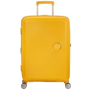 American Tourister Soundbox Hard Shell Suitcase 67 cm Medium Trolley Case with 4 wheels, TSA lock, Expandable & Light 71.5/81 L Golden Yellow American Tourister Soundbox Hard Shell Suitcase 67 cm Medium Trolley Case with 4 wheels, TSA lock, Expandable & Light 71.5/81 L Golden Yellow