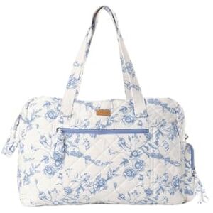 Staya Women's Quilted Floral Blue M Overnight Bag, Weekender Duffle, 25L, 17.8"W x 7"D x 12.6"H Staya Women's Quilted Floral Blue M Overnight Bag, Weekender Duffle, 25L, 17.8"W x 7"D x 12.6"H