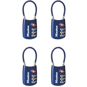 Master Lock Blue Set Your Own Combination TSA Approved Luggage Lock, Travel Zipper Padlock is Perfect for Suitcases, Bags, or Backpacks, 4 Pack, 4688BLUEC4 Master Lock Blue Set Your Own Combination TSA Approved Luggage Lock, Travel Zipper Padlock is Perfect for Suitcases, Bags, or Backpacks, 4 Pack, 4688BLUEC4