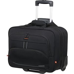 American Tourister AT Work NXT Laptop Bag with Wheels 15.6", Cabin Luggage Business Trolley, Hand Luggage with Laptop Compartment, Pilot Case, Aeroplane Cabin Bag, 33 L, Black American Tourister AT Work NXT Laptop Bag with Wheels 15.6", Cabin Luggage Business Trolley, Hand Luggage with Laptop Compartment, Pilot Case, Aeroplane Cabin Bag, 33 L, Black