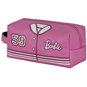 KARACTERMANIA Barbie Varsity-Plus Brick Travel Toiletry Bag, Pink, 27 x 13 cm KARACTERMANIA Barbie Varsity-Plus Brick Travel Toiletry Bag, Pink, 27 x 13 cm