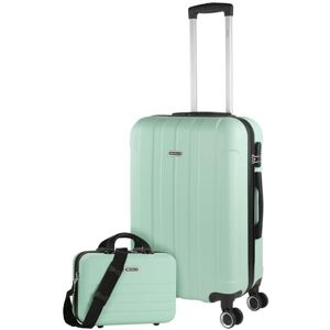 ITACA Hard Shell Suitcase Set of 3-4 Double Wheel ABS Luggage Sets 3 Piece with Combination Lock Resistant and Lightweight Hard Suitcase Small Cabin Size, Medium and Large, Mint ITACA Hard Shell Suitcase Set of 3-4 Double Wheel ABS Luggage Sets 3 Piece with Combination Lock Resistant and Lightweight Hard Suitcase Small Cabin Size, Medium and Large, Mint