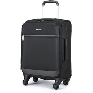 Amazon Basics Luggage, 21" Medium Carry-On Softside Suitcase with Wheels, with Four 360-Degree Multi-Directional Spinner Wheels, Expandable Space, Zippered Pocket and Straps, Telescopic Handle, Black Amazon Basics Luggage, 21" Medium Carry-On Softside Suitcase with Wheels, with Four 360-Degree Multi-Directional Spinner Wheels, Expandable Space, Zippered Pocket and Straps, Telescopic Handle, Black