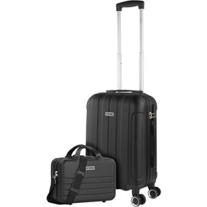 ITACA Rigid Cabin Suitcase Travel Small Suitcase with Wheels ABS Hand Luggage Case with Telescopic Handle Lightweight Suitcase Combination Lock Cabin Luggage in 55cm Size, Black ITACA Rigid Cabin Suitcase Travel Small Suitcase with Wheels ABS Hand Luggage Case with Telescopic Handle Lightweight Suitcase Combination Lock Cabin Luggage in 55cm Size, Black