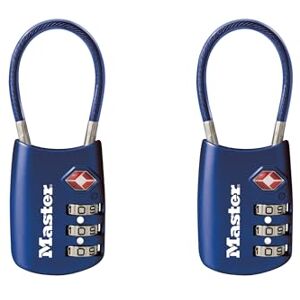 Master Lock Blue Set Your Own Combination TSA Approved Luggage Lock, Travel Zipper Padlock is Perfect for Suitcases, Bags, or Backpacks, 2 pk, 4688BLUEC2 Master Lock Blue Set Your Own Combination TSA Approved Luggage Lock, Travel Zipper Padlock is Perfect for Suitcases, Bags, or Backpacks, 2 pk, 4688BLUEC2