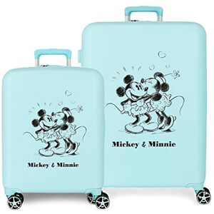 Disney Mickey & Minnie Kisses Luggage Set Turquoise 55/70 cm Hard Mount ABS Integrated TSA Closure 88L 6, Kisses, One Size, Suitcase Set Disney Mickey & Minnie Kisses Luggage Set Turquoise 55/70 cm Hard Mount ABS Integrated TSA Closure 88L 6, Kisses, One Size, Suitcase Set