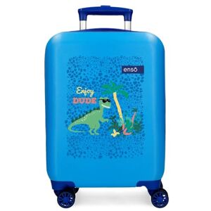 Enso Dino Cabin Suitcase Blue 33 x 50 x 20 cm Rigid ABS Combination Lock Side 28.4L 2 kg 4 Double Wheels Hand Luggage, Blue, Cabin Suitcase Enso Dino Cabin Suitcase Blue 33 x 50 x 20 cm Rigid ABS Combination Lock Side 28.4L 2 kg 4 Double Wheels Hand Luggage, Blue, Cabin Suitcase