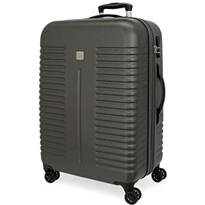 ROLL ROAD India Grey Medium Suitcase 48 x 70 x 27 cm Rigid ABS Combination Lock 75 Litre 3.7 kg 4 Double Wheels ROLL ROAD India Grey Medium Suitcase 48 x 70 x 27 cm Rigid ABS Combination Lock 75 Litre 3.7 kg 4 Double Wheels