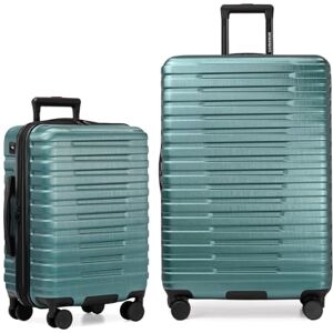 U.S. Traveler Boren Polycarbonate Hardside Rugged Travel Suitcase Luggage with 8 Spinner Wheels, Aluminum Handle, Teal, 2-Piece Set, USB Port in Carry-On, Boren Polycarbonate Hardside Rugged Travel U.S. Traveler Boren Polycarbonate Hardside Rugged Travel Suitcase Luggage with 8 Spinner Wheels, Aluminum Handle, Teal, 2-Piece Set, USB Port in Carry-On, Boren Polycarbonate Hardside Rugged Travel