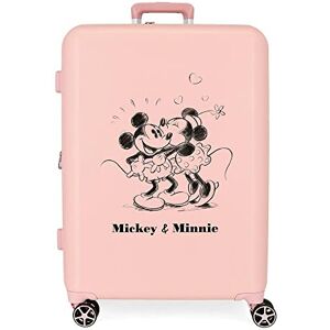 Disney Mickey & Minnie Kisses Medium Nude Suitcase 48 x 70 x 26 cm Rigid ABS Built-in TSA Lock 88 L 4 kg 4 Double Wheels, Pink, One Size, Medium Suitcase Disney Mickey & Minnie Kisses Medium Nude Suitcase 48 x 70 x 26 cm Rigid ABS Built-in TSA Lock 88 L 4 kg 4 Double Wheels, Pink, One Size, Medium Suitcase