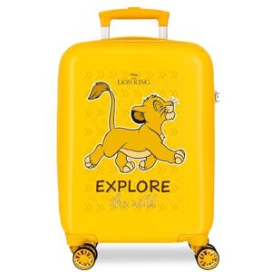Disney Joumma The Lion King Explorer Cabin Suitcase, Children's Suitcase, Made of ABS, a Durable Material, Four Double Wheels with Multi-Directional Swivel, Side Combination Lock, Lemon Tree, One Disney Joumma The Lion King Explorer Cabin Suitcase, Children's Suitcase, Made of ABS, a Durable Material, Four Double Wheels with Multi-Directional Swivel, Side Combination Lock, Lemon Tree, One
