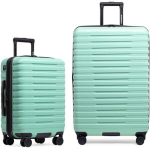 U.S. Traveler Boren Polycarbonate Hardside Rugged Travel Suitcase Luggage with 8 Spinner Wheels, Aluminum Handle, Mint, 2-Piece Set, USB Port in Carry-On, Boren Polycarbonate Hardside Rugged Travel U.S. Traveler Boren Polycarbonate Hardside Rugged Travel Suitcase Luggage with 8 Spinner Wheels, Aluminum Handle, Mint, 2-Piece Set, USB Port in Carry-On, Boren Polycarbonate Hardside Rugged Travel