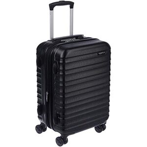 Amazon Basics Hardside Hand Luggage Carry On Suitcase, ABS Hardshell Expandable Cabin Suitcase with 4 Spinner Wheels, 55 cm, Black Amazon Basics Hardside Hand Luggage Carry On Suitcase, ABS Hardshell Expandable Cabin Suitcase with 4 Spinner Wheels, 55 cm, Black