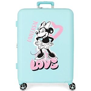 Disney Minnie Heart Medium Turquoise Suitcase 48 x 70 x 26 cm Hard ABS Built-in TSA Closure 88 L 4 kg 4 Double Wheels, Blue, One Size, Medium Suitcase Disney Minnie Heart Medium Turquoise Suitcase 48 x 70 x 26 cm Hard ABS Built-in TSA Closure 88 L 4 kg 4 Double Wheels, Blue, One Size, Medium Suitcase