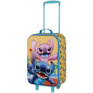 Disney Lilo and Stitch Ocean-Soft 3D Trolley Suitcase, Blue, 17 x 33 x 52 cm, Capacity 26 L Disney Lilo and Stitch Ocean-Soft 3D Trolley Suitcase, Blue, 17 x 33 x 52 cm, Capacity 26 L