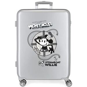 Disney Mickey and Minnie Travel Cabin Suitcase, White, 38 x 55 x 20 cm, Rigid ABS Side Combination Lock, 34L, 2 kg, 4 Double Wheels, Hand Luggage. Joumma Bags, steamboard, Standard Size, Medium Disney Mickey and Minnie Travel Cabin Suitcase, White, 38 x 55 x 20 cm, Rigid ABS Side Combination Lock, 34L, 2 kg, 4 Double Wheels, Hand Luggage. Joumma Bags, steamboard, Standard Size, Medium