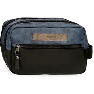 Pepe Jeans Ocean Toiletry Bag Two Compartments Adaptable Blue 26x16x12 cm Polyester with Synthetic Leather details Pepe Jeans Ocean Toiletry Bag Two Compartments Adaptable Blue 26x16x12 cm Polyester with Synthetic Leather details